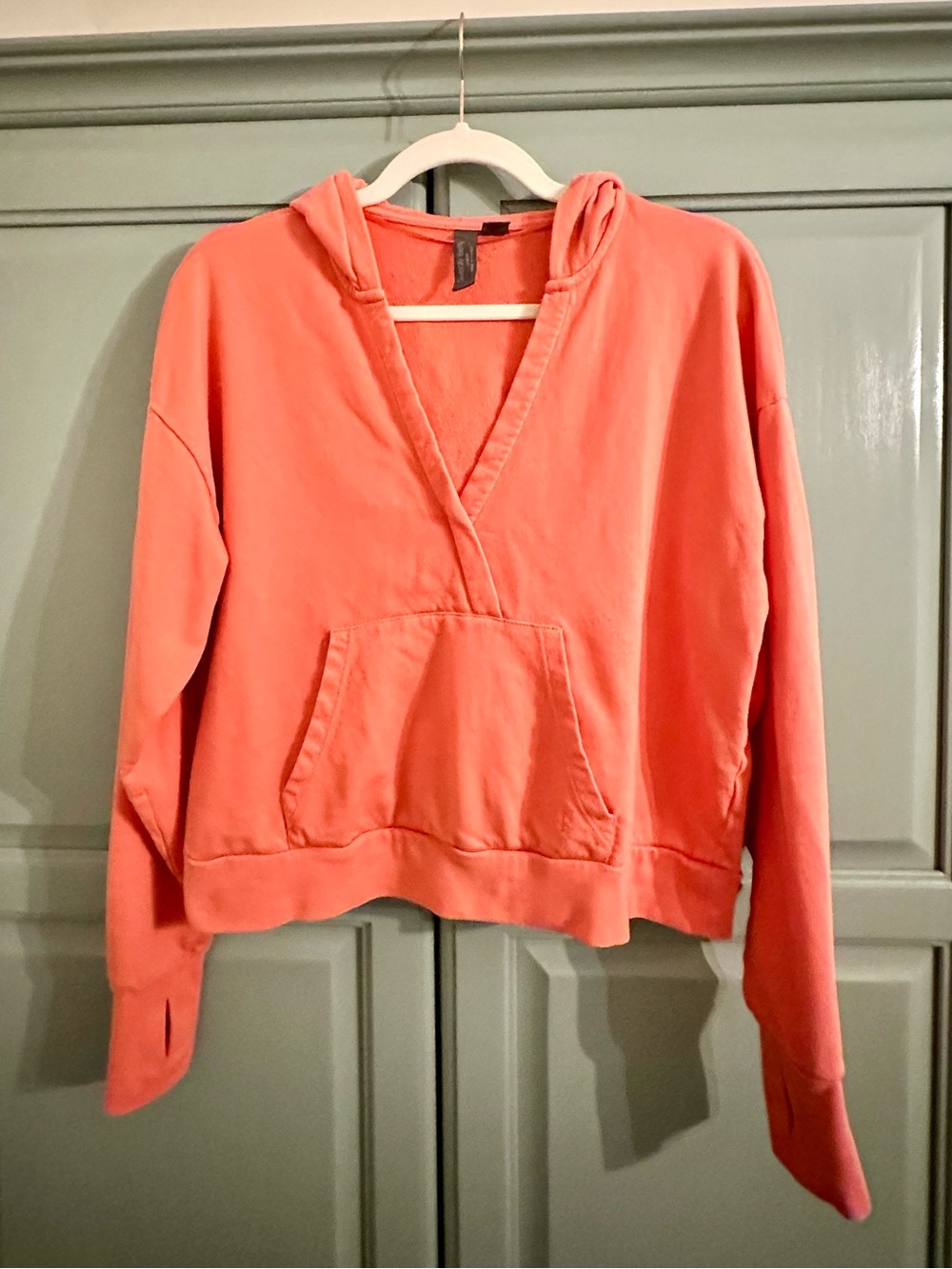 Sweaty Betty Coral V-Neck Hoodie